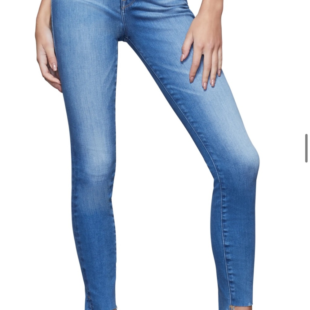 Good American Good Waist High Waist Step Hem Skinny Jeans 6/28